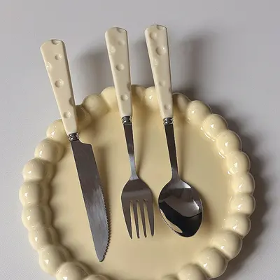 Besteck-Set dünn Käseschaufel Gabel süß hochwertiges Edelstahl Messer Gabel Löffel für zu Hause elegantes Besteck - 11