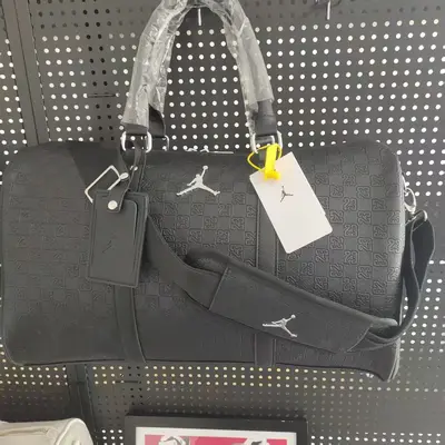AJ Checkered Gym Bag, Large Capacity, Crossbody - 10