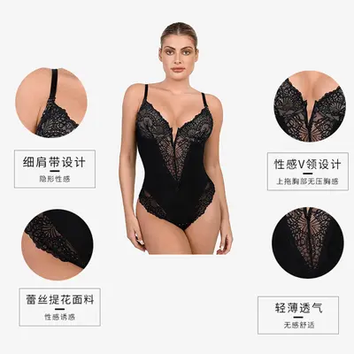 Damen-Shapewear-Bodysuit, Bauchkontrolle und Po-Lifting, Übergröße
