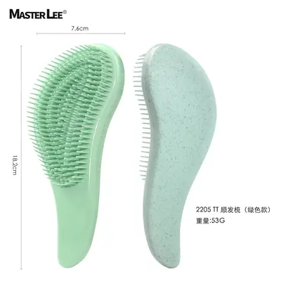MASTER LEE wheat straw silicone shampoo brush massage comb set TT comb softening comb eco-friendly optional - 9