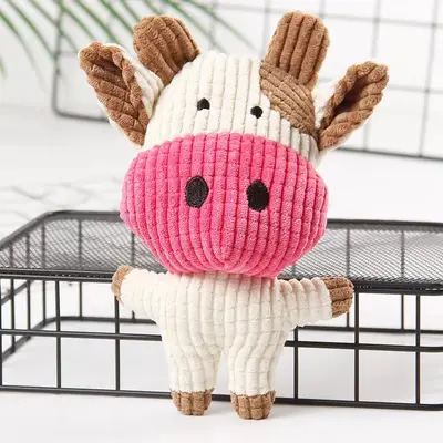 Chew-Resistant Squeaky Plush Dog Toy Stress Relief - 10