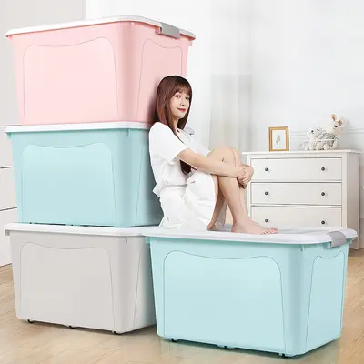 Extra large plastic storage box for toys and clothes