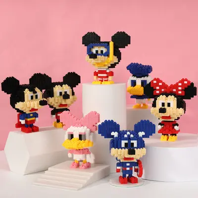 Cartoon Micro Particle Building Blocks with Figurine - 3