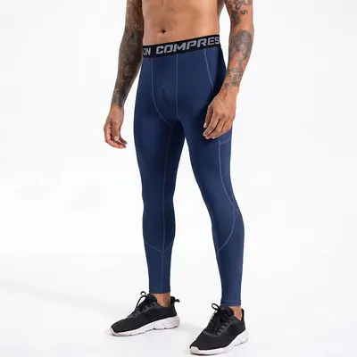 Men's Breathable Quick-Dry High-Stretch Compression Sports Tights - 8