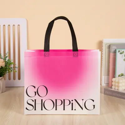 Laminated Non-Woven Gift Bag, Thickened Clothing Store Bag - 9