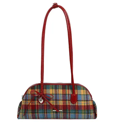 Damen-Schultertasche mit Leopardenmuster und Schleifen-Dekor - 6