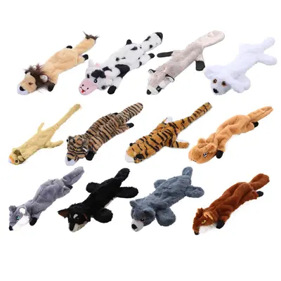 Cute Animal-Shaped Plush Dog Toy Set - 6