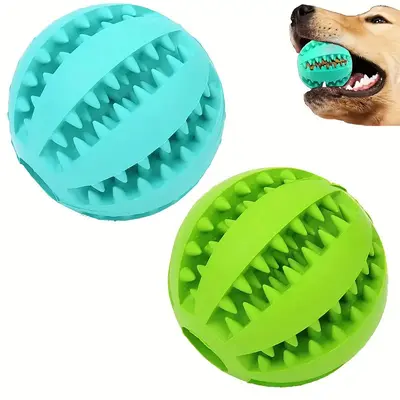 Elastic Dental Treat Ball for Dogs Bite-Resistant Teeth Cleaning - 1