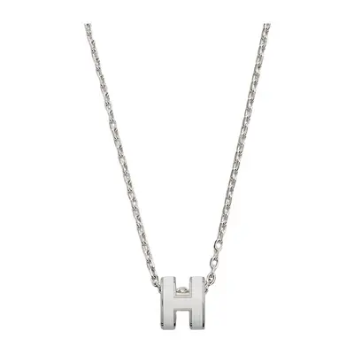 Aijia Mini H Letter Necklace 18K Gold Plated Enamel Collarbone Chain - 5