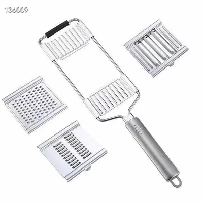 Multifunctional stainless steel grater, 4-in-1, vegetable shredding tool