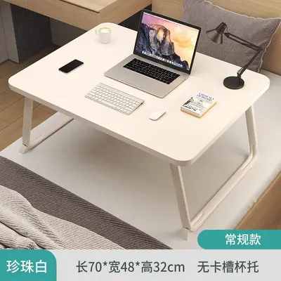 Bed small table foldable table student dormitory desk children's desk bedroom laptop table multifunctional - 12