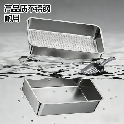 Extra Large Stainless Steel Cat Litter Box with Double-Layer Filter - 5