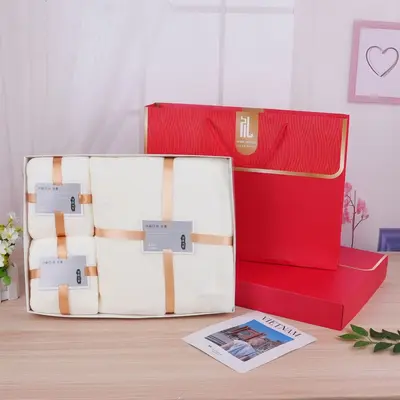 Korallenvlies-Handtuch-Set dreiteilig Geschenkbox - 7