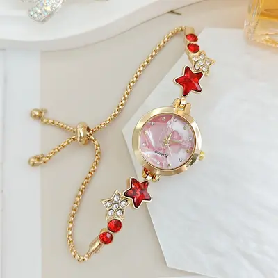 Women's bracelet watch, diamond, lightweight luxury, high-end, star design