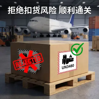 批发锂电池防火标签航空货运9类危险品警示标跨境不干胶标签定制