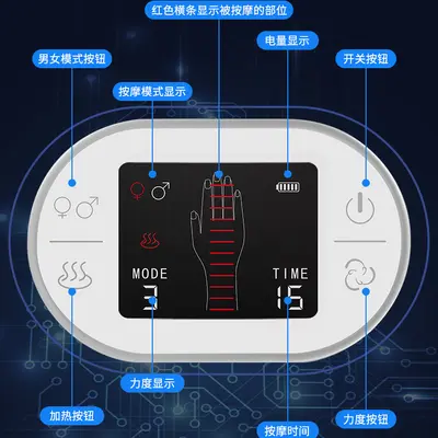 Heated Hand Massager with Palm and Finger Acupoint Massage