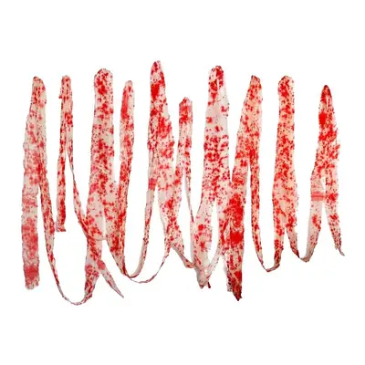 Halloween Blood-Stained Bandages, Realistic Bloody Cloth Strips, Warning Barrier Tape