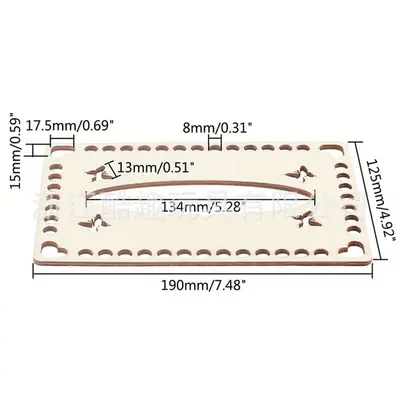 Foreign trade wooden bag mini canvas fixed frame DIY round wooden board small embroidery frame perforated. - 11