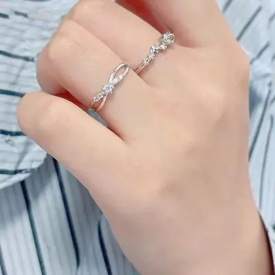 S999 Sterling Silver Matching Rings, Minimalist Design