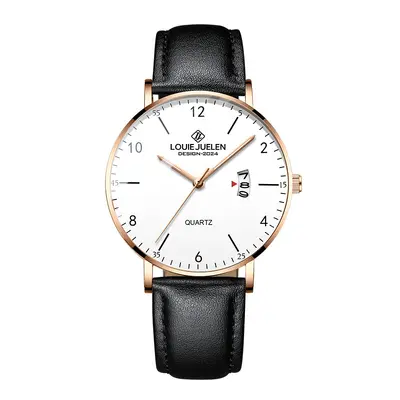 LOUIE JUELEN men's quartz watch, calendar, waterproof