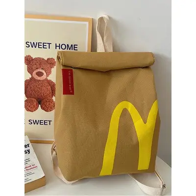 Large-Capacity Backpack, Hamburger Design Casual Student Bag - 7
