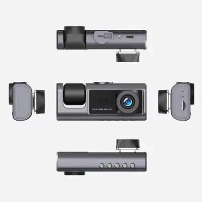 2-Inch 1080P Triple-Lens Dash Camera with WiFi and Night Vision