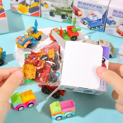 Children's Building Blocks Transforming Toy Car Robot, DIY Model for Boys and Girls - 5