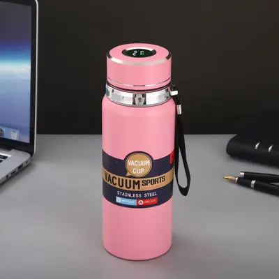 Thermobecher aus 316 Edelstahl mit Temperaturanzeige, große Kapazität - 10