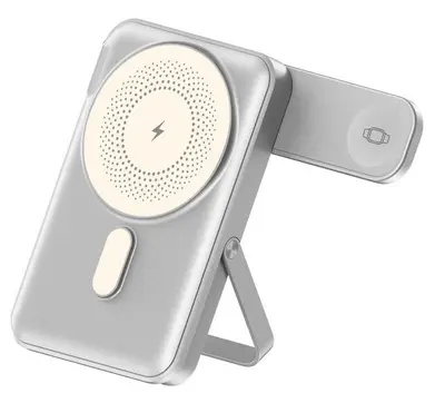 10000mAh Power Bank with 22.5W Wireless Charging for Watch and Earphones, Stand - 9