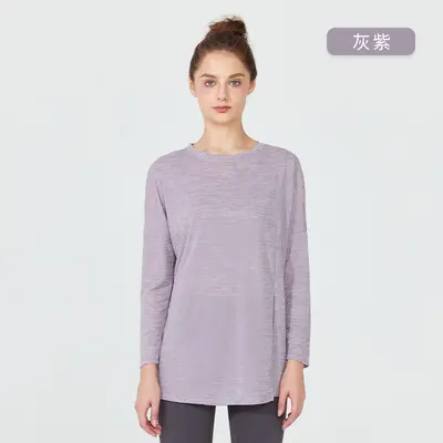 Damen-Sportoberteil in Plus Size, Langarm, lockerer Schnitt, 2023 - 11