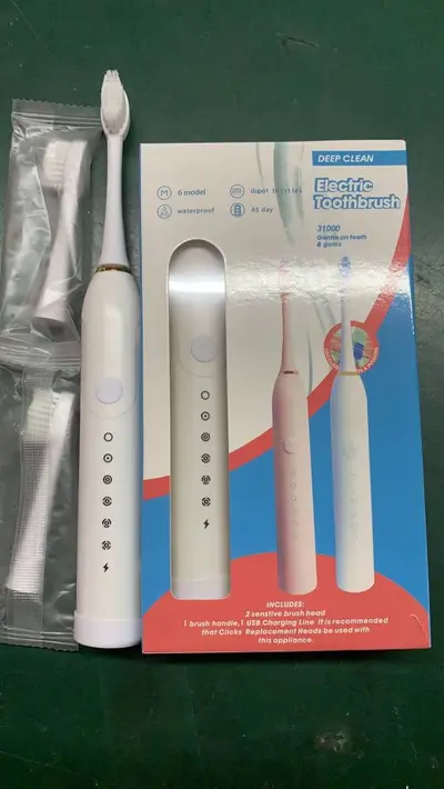 Rechargeable Soft Bristle Waterproof Ultrasonic Electric Toothbrush for Adults - 7