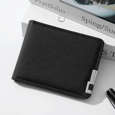 Men's Short Leather Slim Wallet with Multiple Card Slots - 6