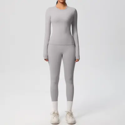 Yoga-Set eng anliegend, beidseitig geraut, 8-teilig - 13
