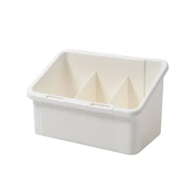 Cosmetics storage box, mirror lid, adjustable compartments - 8