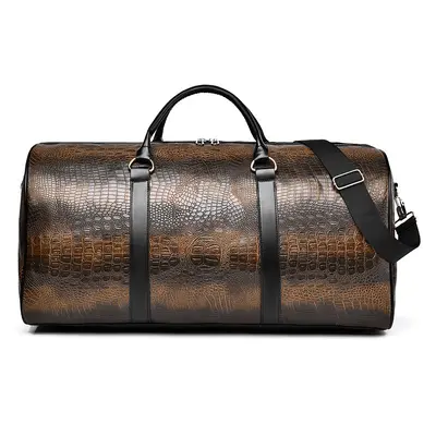 Men's travel bag, crocodile pattern, outdoor sports - 8