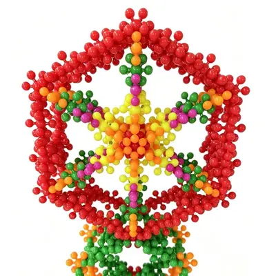 Children's flower building blocks 3D, early education toy
