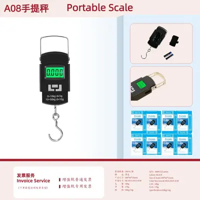 Sinerglass A08 El Tipi Elektronik Terazi 50kg Sebze Balık Ölçme Kargo Tartı Bagaj Terazi Hassas Elektronik El Terazi