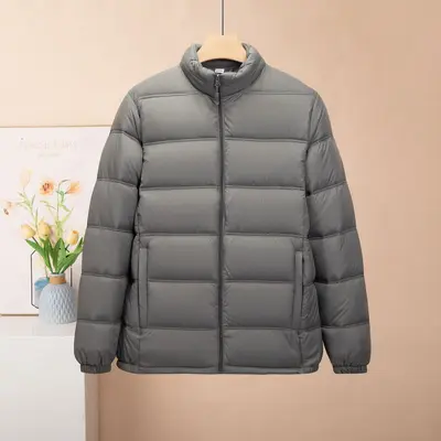 Herren-Wattejacke, doppelseitig tragbar, kurz geschnitten