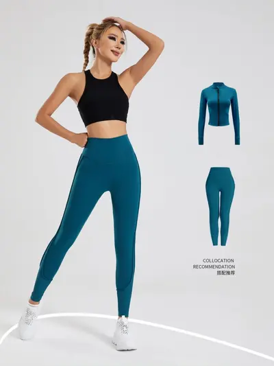 High-Waist Compression Yoga Pants, Tummy Control, Quick-Dry - 6