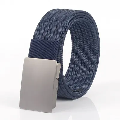 Men's Automatic Buckle Canvas Belt Imitation Nylon Outdoor Comfortable Military Training Shorts Belt Versatile Tactical Belt - 9