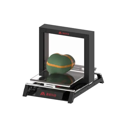 Barcode scanning weighing and volume measurement machine