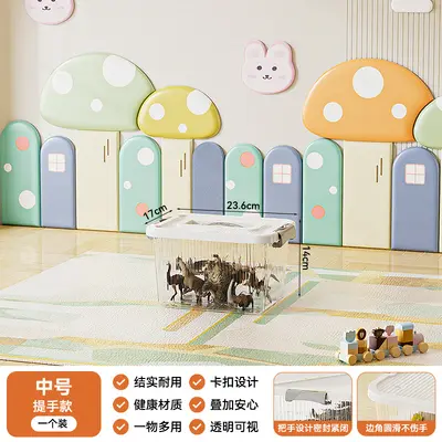 透明玩具收纳箱超大号家用客厅卧室衣物整理箱带盖高透塑料储物箱 - 7