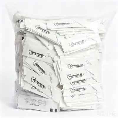 Individually Wrapped Disposable Dental Floss Picks, 2000 Pcs Bag, Portable - 6