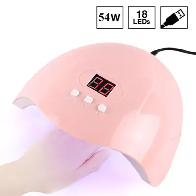 54W manikür lambası, 18 lamba yuvası, UV LED jel kurutucu - 2
