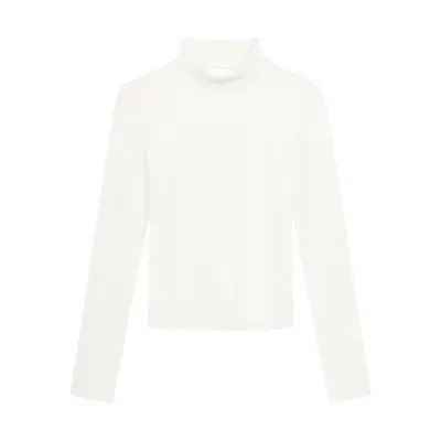 Women's Solid Half-High Neck Long Sleeve Base Layer, Slim Fit - 7