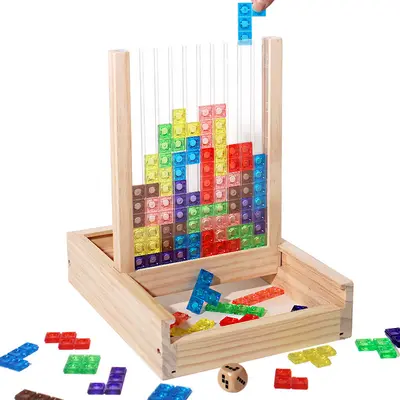 Children's 3D Tetris Puzzle Game, Educational Building Block Toy - 6