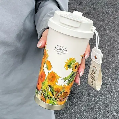 Coffee Cup 316 Stainless Steel Insulated Thermos High-Value Aesthetic Unisex Water Cup Lightweight Luxury Premium Gift Insulated Cup Customizable - 13