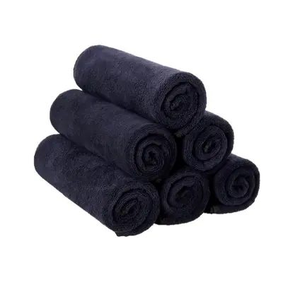 Mikrofiber havlular toptan satış, siyah havlular, kalınlaştırılmış ve emici, yetişkin berber havluları, özel güzellik ve tırnak sanatı bezleri.