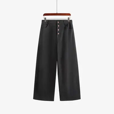 Plus Size Women's High Waist Wide Leg Pants, NK1620 - 7