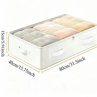 White Under-Bed Storage Box Foldable - 7